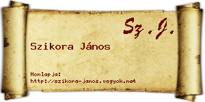 Szikora János névjegykártya
